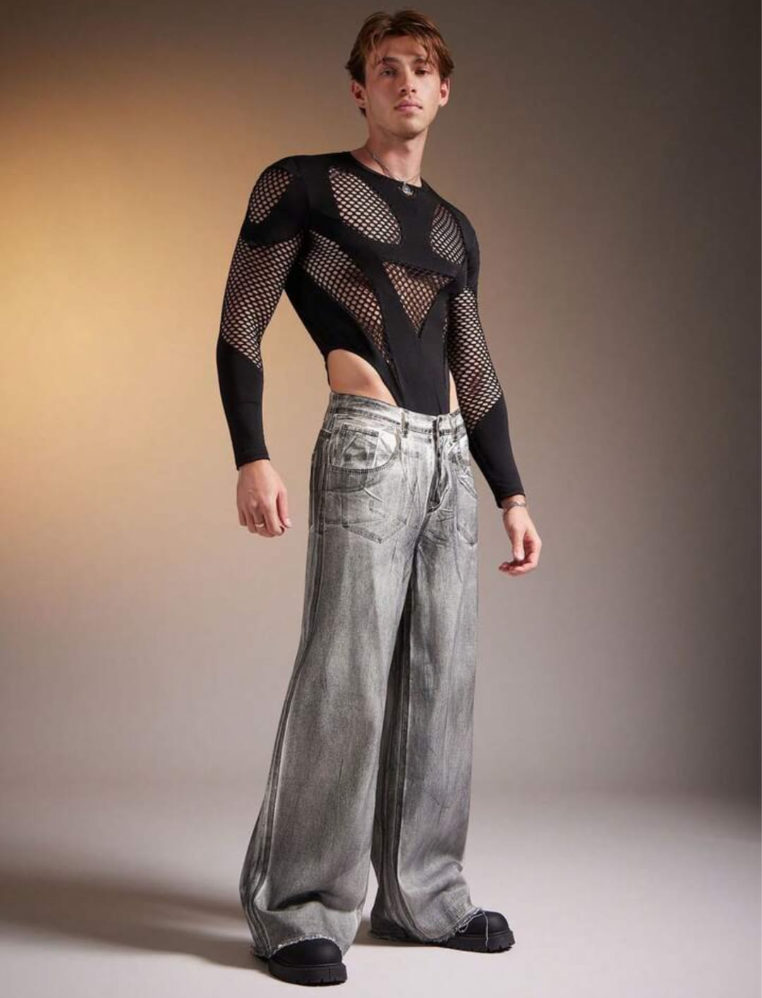 Shadow Mesh Cut- Out Bodysuit